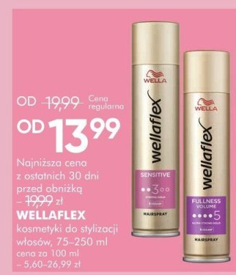 Kosmetyki WELLAFLEX kosmetyki do stylizacji włosów, 75-250 ml, cena za 100 ml - 5,60-26,99 zł promocja w Super-Pharm