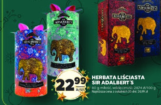 Herbata wdzięczność Sir adalbert's tea promocja w Stokrotka