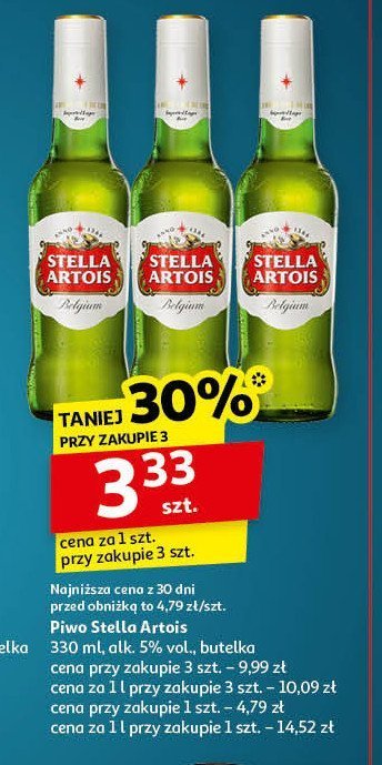 Piwo Stella artois promocja w Auchan