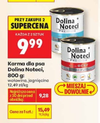 Karma dla psa Dolina Noteci, 800 g: wołowina promocja w Biedronka