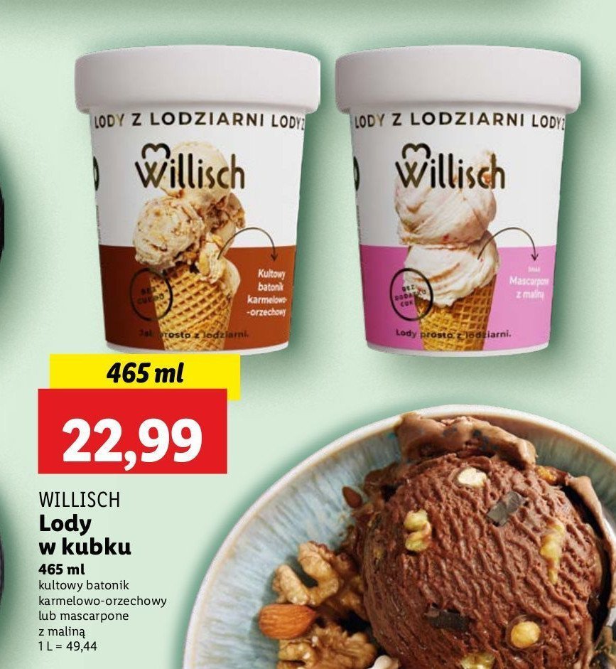 Lody mascarpone z maliną Willisch promocja w Lidl