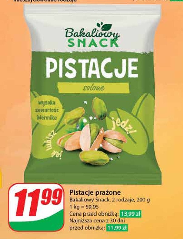 Pistacje solone Bakaliowy snack promocja