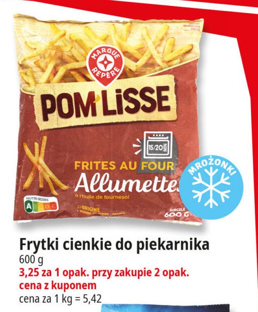 Frytki cienkie Wiodąca marka pom lisse promocja