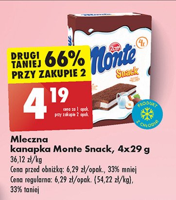 Zott Monte Snack - baton mleczny promocja