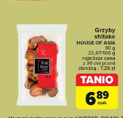 Grzyby shiitake House of asia promocja