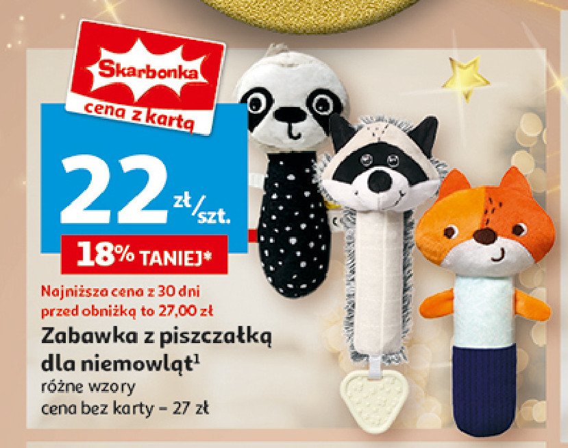 Zabawka pluszowa z piszczałką promocja