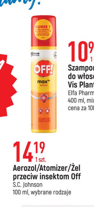 Spray przeciw owadom Off! max promocja