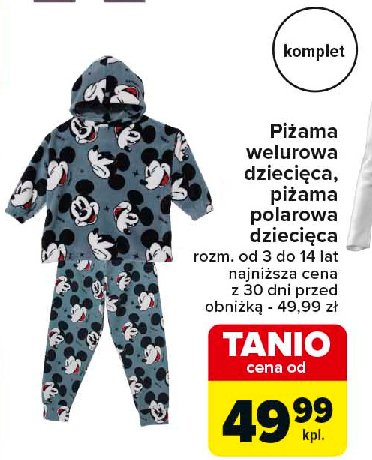 Piżama welurowa dziecięca promocja