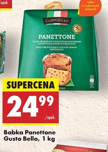 Babka panettone Gustobello promocja w Biedronka