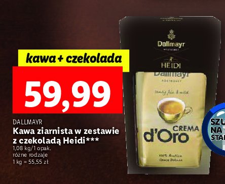Kawa + czekolada heidi Dallmayr crema d'oro promocja