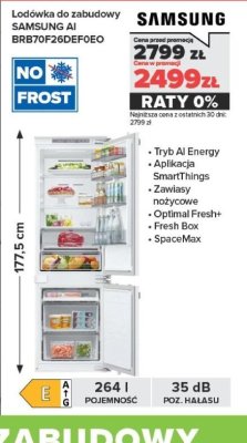 Lodówka do zabudowy AI BRB70F26DEF0E0 promocja w NEONET