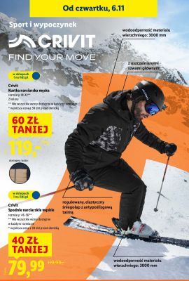 Spodnie narciarskie męskie Crivit promocja