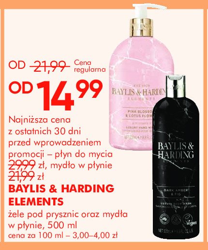 Żel pod rpysznic dark amber & fig Baylis & harding promocja