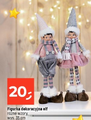 Figurka dekoracyjna elf różne wzory, wys. 35 cm promocja w Dealz