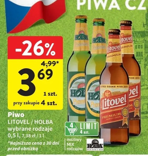 Piwo Litovel premium promocja w Intermarche