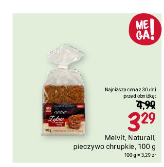 Pieczywo chrupkie żytnie z pomidorami i bazylią Melvit naturall promocja