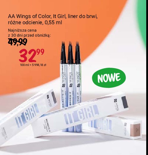 Liner do brwi Aa wings of color promocja