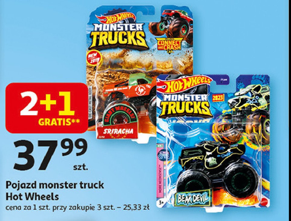 Monster truch bear devil Hot wheels promocja w Auchan
