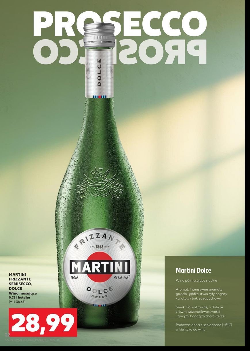 Wino MARTINI ASTI DOLCE promocja w Kaufland