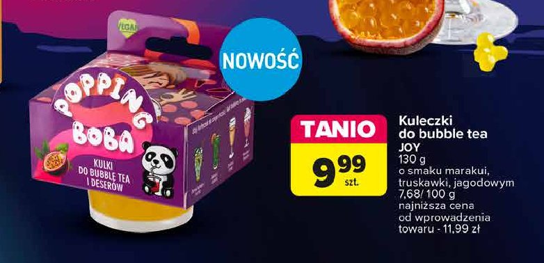 Kulki do bubble tea jagoda promocja w Carrefour