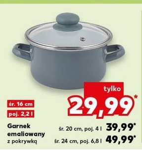 Garnek emaliowany 24 cm promocja w Kaufland