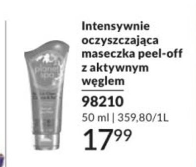 Intensywnie oczyszczająca maseczka peel-off z aktywnym węglem promocja w AVON