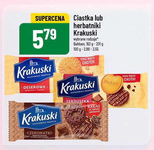 Ciastka czekonatki Krakuski Krakuski bahlsen promocja