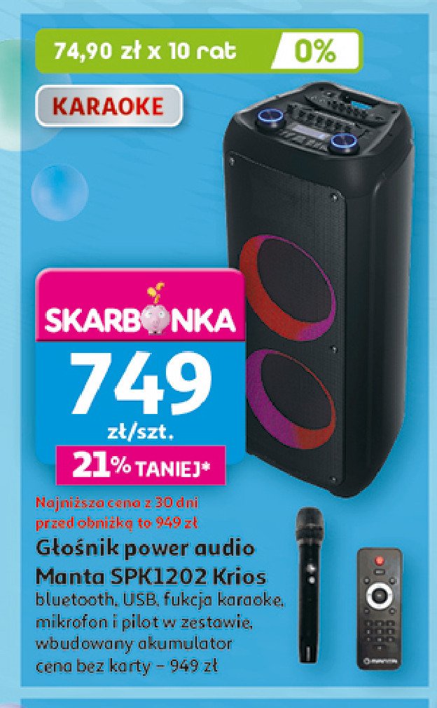 Głośnik spk12028250 Manta promocja w Auchan