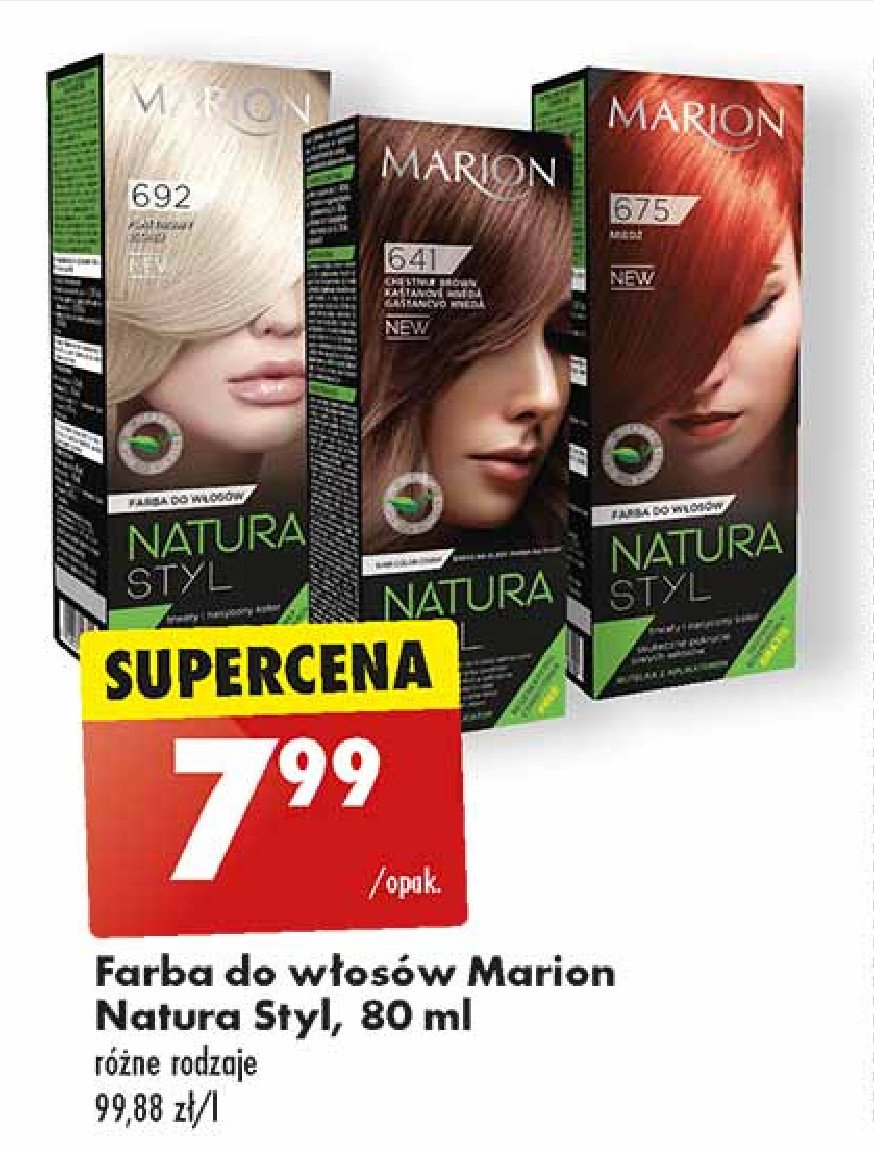 Farba do włosów kasztanowy brąz 641 MARION NATURA STYL promocja