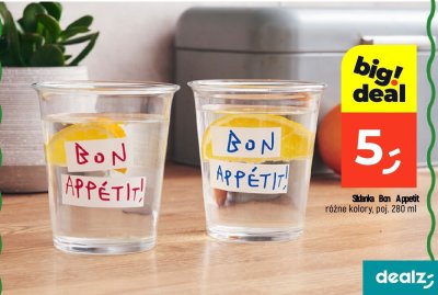 Szklanka Bon Appetit różne kolory, poj. 280 ml promocja w Dealz