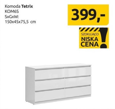 Komoda Tetrix KOM6S promocja w Black Red White