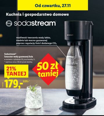 Saturator wody gazowanej Gaia promocja w Lidl
