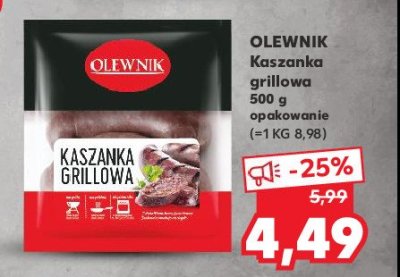 Kaszanka grillowa Olewnik promocja