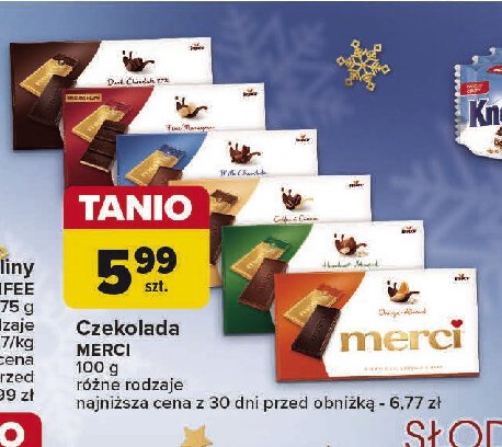 Czekolada mleczna pomarńczowo migdałowa Storck merci promocja w Carrefour