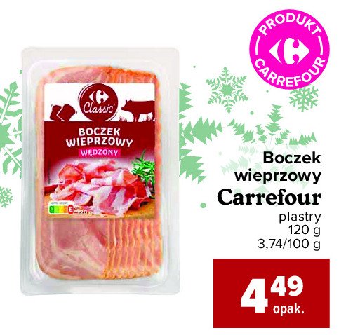 Boczek wieprzowy wędzony Carrefour classic promocja