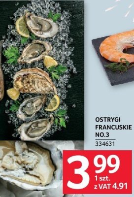 Ostrygi francuskie No 3 promocja w Selgros