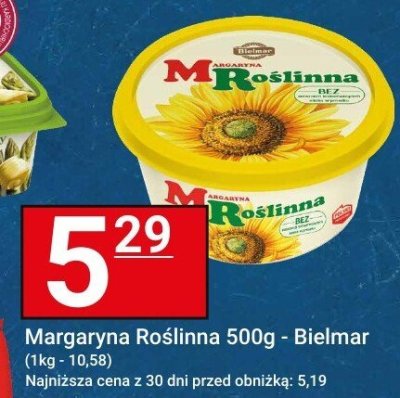 Margaryna Roślinna 500g - Bielmar promocja w Hitpol