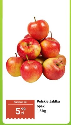 Polskie jabłka 1,5 kg promocja w Biedronka