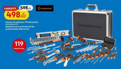 Zestaw narzędziowy 119 elementów Magnusson promocja w Castorama
