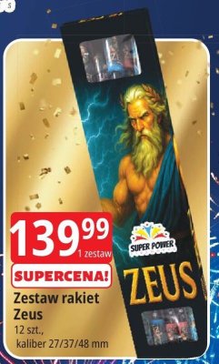 Zestaw rakiet Zeus Super Power promocja w Leclerc