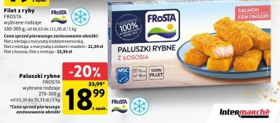 Filet z ryby FROSTA wybrane rodzaje promocja w Intermarche
