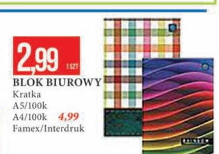 Blok biurowy a4/100 kartek Interdruk promocja w Selgros