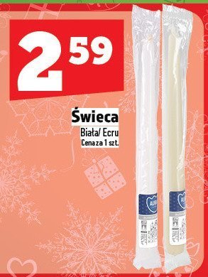 Świeca Biała Ecru promocja w TOPAZ