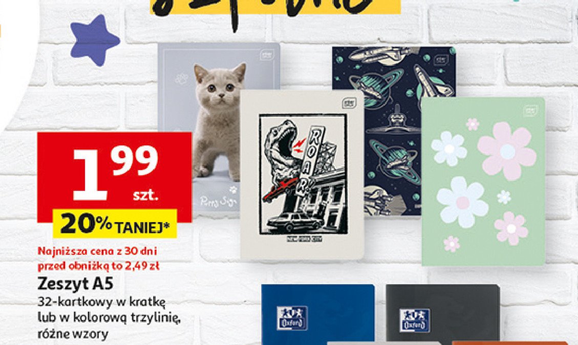 Zeszyt a5 32 kartek trzylinia Interdruk promocja