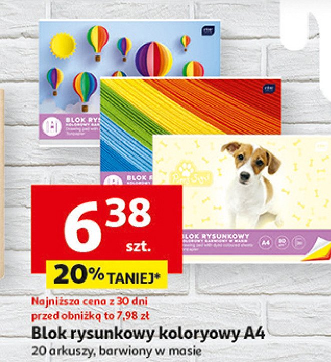 Blok rysunkowy a4/20 kolorowy Interdruk promocja