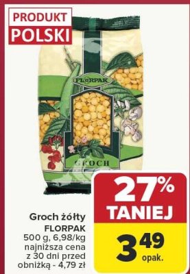Groch żółty Florak promocja w Carrefour