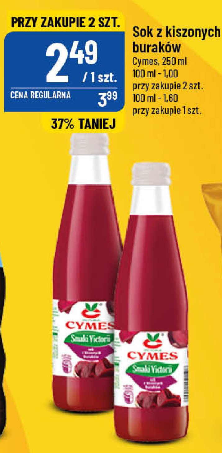 Sok z czerwonych buraków Cymes smaki victorii promocja