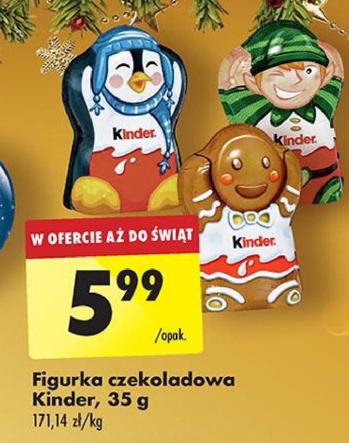 Figurka czekoladowa pingwin Kinder promocja