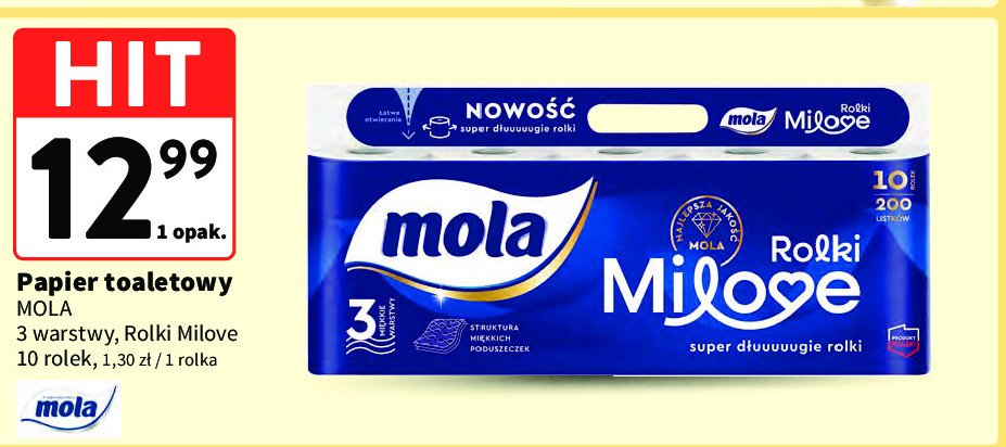 Papier toaletowy milove Mola promocja