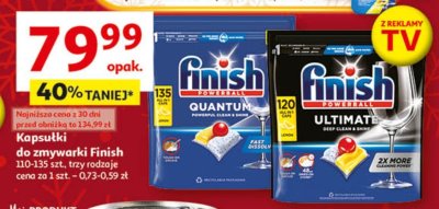 Finish tabletki do zmywarki - różne rodzaje (Quantum 110-135 szt., Ultimate 120 szt.) promocja w Auchan